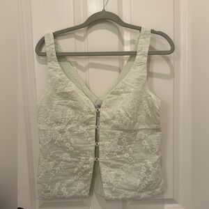 Elegant Lace Embroidered Tank Top